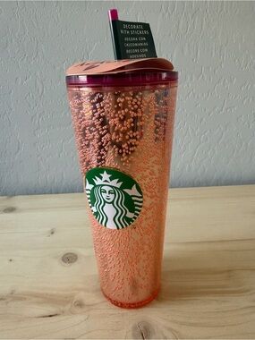 Starbucks Valentines Tumbler with stickers
